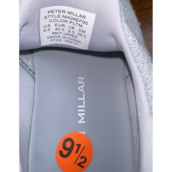 New Peter Millar Tellustride Sneaker Golf Shoe Platinum‎ Gray Size 9.5 - Picture 6 of 7